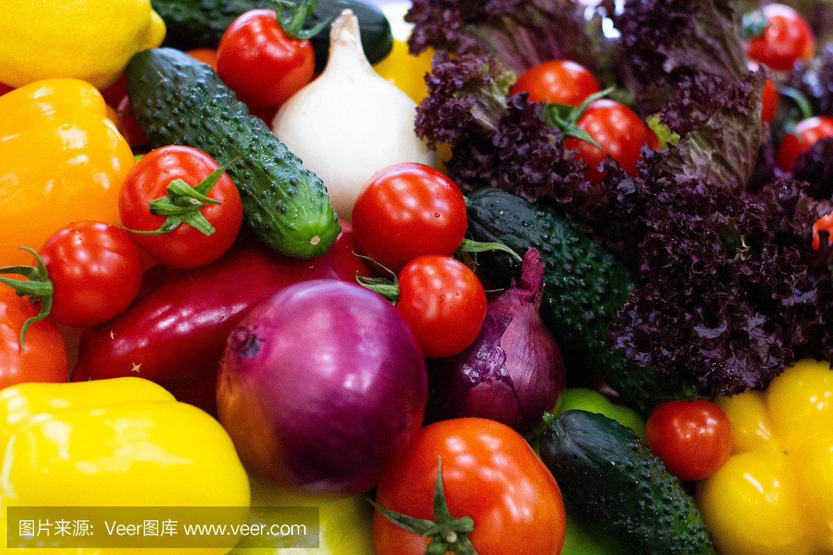 蔬菜在抽屜里,食物特寫